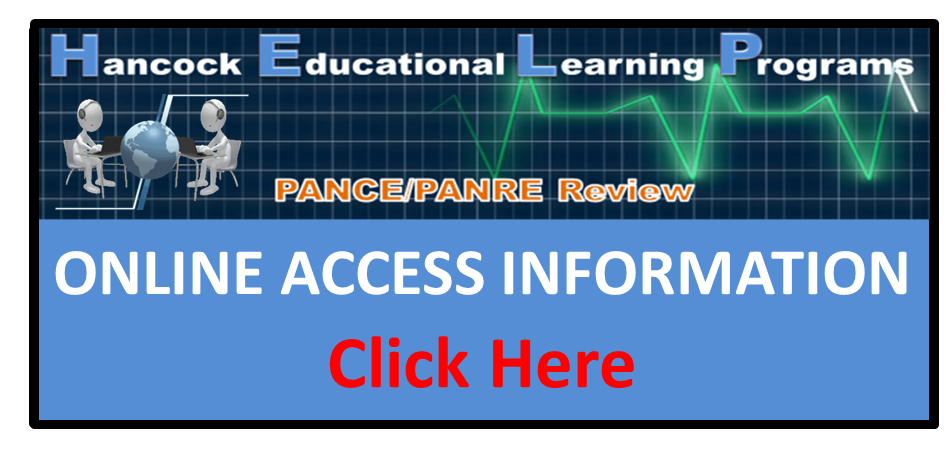 Panre pance online review course all NCCPA blueprint topics 
